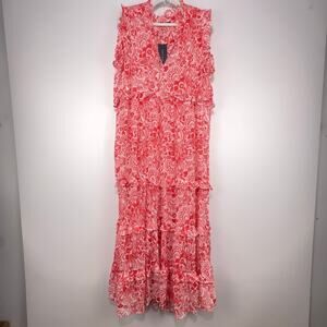 NWT Tommy Hilfiger Dress Size 14 Floral Romantic Cottagecore Ruffles Feminine